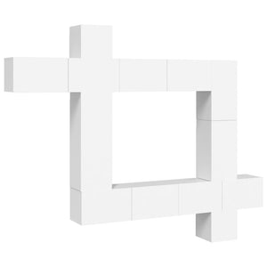 vidaXL 9-piece TV Cabinet Set White Engineered Wood