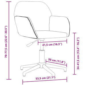 vidaXL Swivel Office Chair Dark Green Fabric