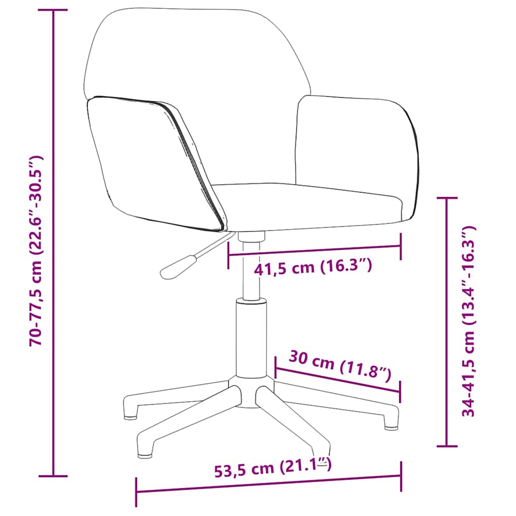 vidaXL Swivel Office Chair Dark Green Fabric