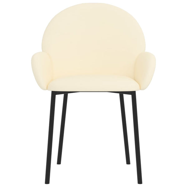 vidaXL Dining Chairs 2 pcs. Cream Faux Leather