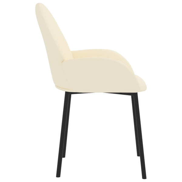 vidaXL Dining Chairs 2 pcs. Cream Faux Leather