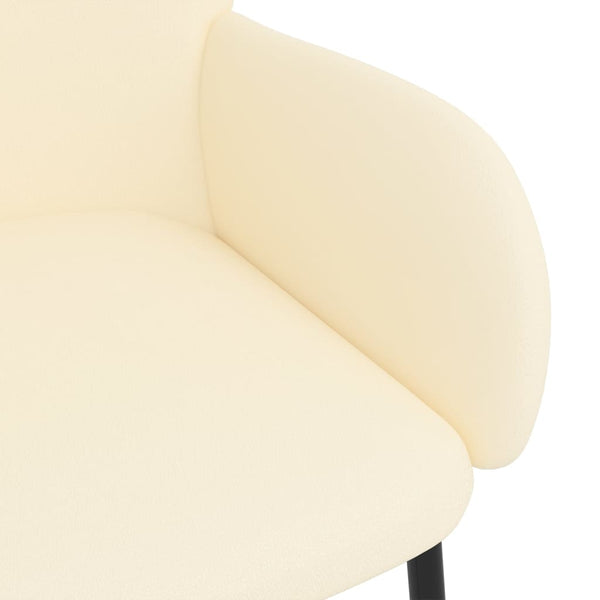 vidaXL Dining Chairs 2 pcs. Cream Faux Leather