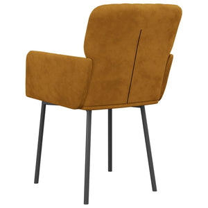 vidaXL Dining Chairs 2 pcs Brown Velvet