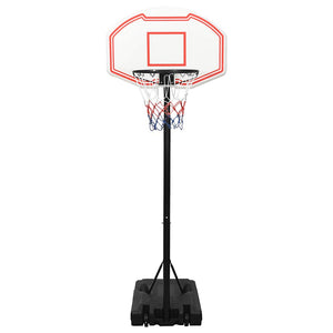 vidaXL Basketball Hoop White 237-307 cm Polyethylene
