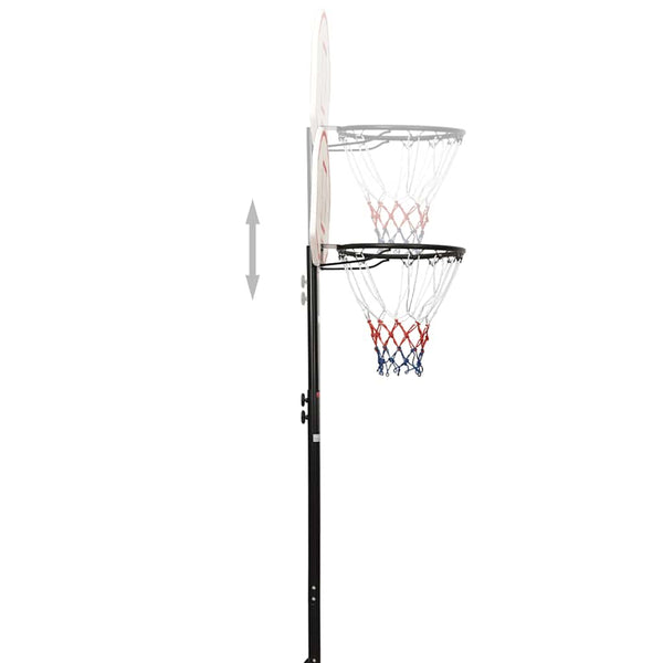 vidaXL Basketball Hoop White 216-250 cm Polyethylene