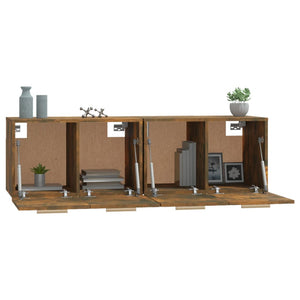 vidaXL Wall Cabinets 2 pcs Smoked Oak 60x36.5x35 cm Engineered Wood