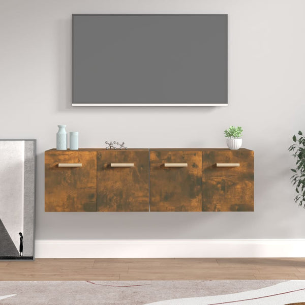 vidaXL Wall Cabinets 2 pcs Smoked Oak 60x36.5x35 cm Engineered Wood