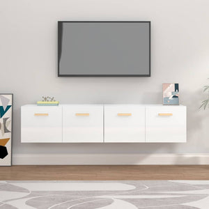 vidaXL Wall Cabinets 2 pcs High Gloss White 80x35x36.5 cm Engineered Wood