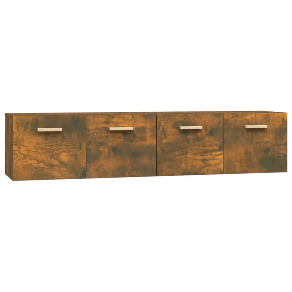 vidaXL Wall Cabinets 2 pcs Smoked Oak 80x35x36.5 cm Engineered Wood