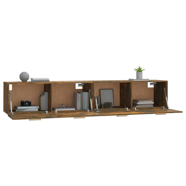 vidaXL Wall Cabinets 2 pcs. Smoked Oak 100x36.5x35 cm Engineered Wood