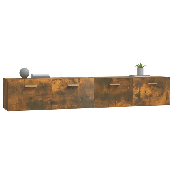 vidaXL Wall Cabinets 2 pcs. Smoked Oak 100x36.5x35 cm Engineered Wood