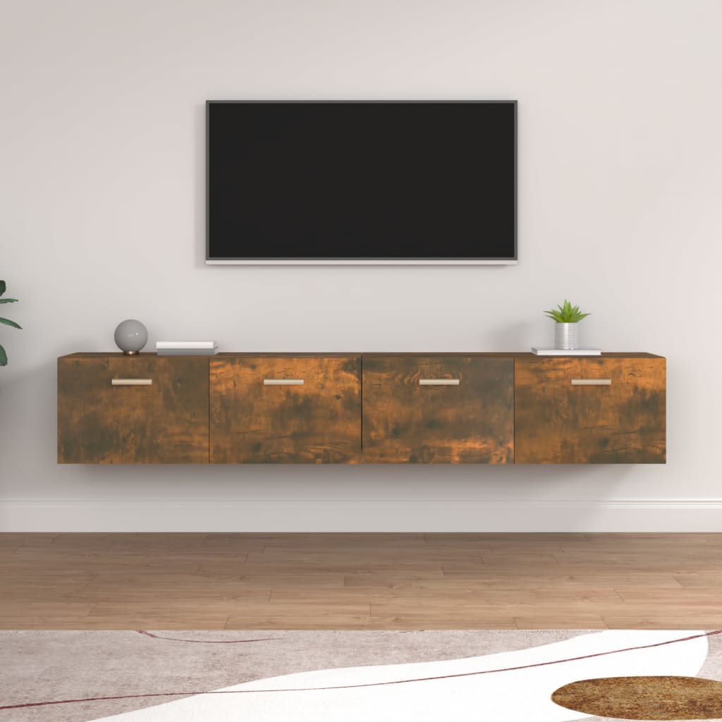 vidaXL Wall Cabinets 2 pcs. Smoked Oak 100x36.5x35 cm Engineered Wood