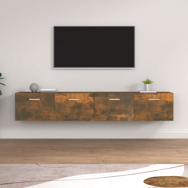 vidaXL Wall Cabinets 2 pcs. Smoked Oak 100x36.5x35 cm Engineered Wood
