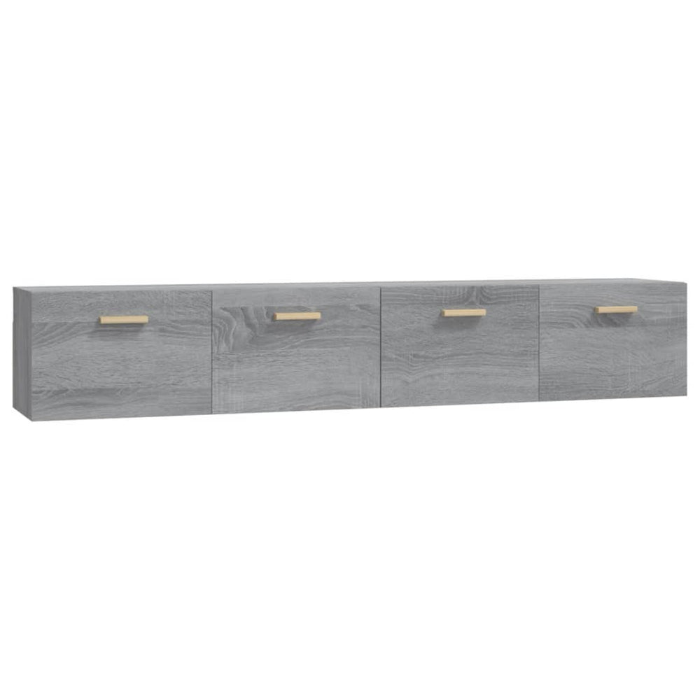 vidaXL Wall Cabinets 2 pcs. Sonoma Grey 100x36.5x35 cm Engineered Wood