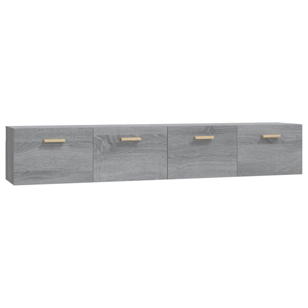 vidaXL Wall Cabinets 2 pcs. Sonoma Grey 100x36.5x35 cm Engineered Wood
