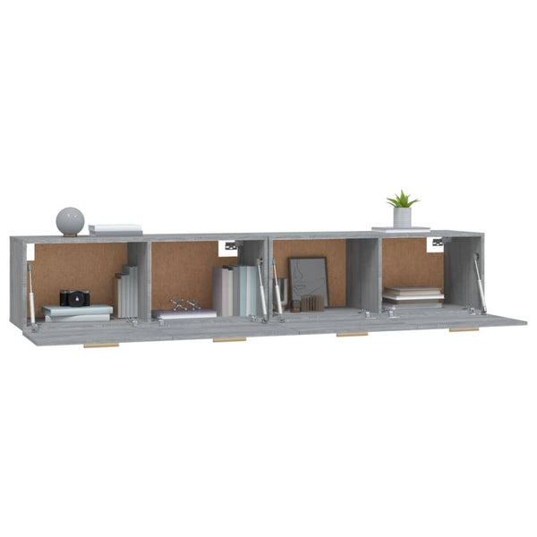 vidaXL Wall Cabinets 2 pcs. Sonoma Grey 100x36.5x35 cm Engineered Wood