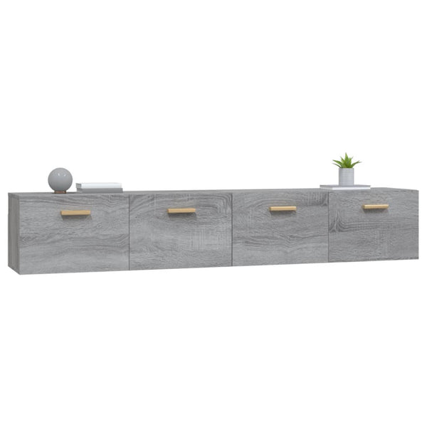 vidaXL Wall Cabinets 2 pcs. Sonoma Grey 100x36.5x35 cm Engineered Wood