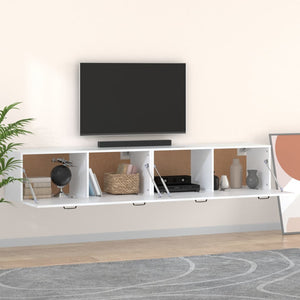 vidaXL Wall Cabinets 2 pcs. White 100x36.5x35 cm Engineered Wood