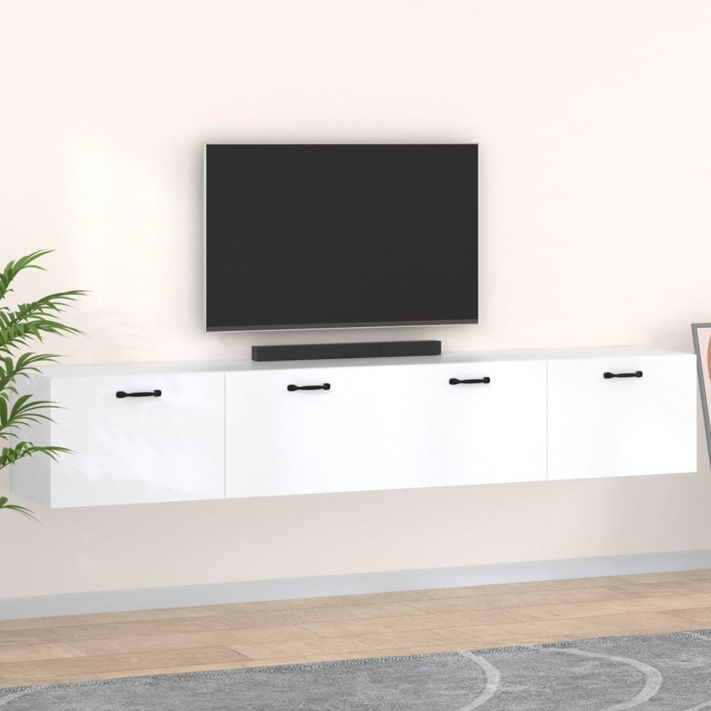vidaXL Wall Cabinets 2 pcs. White 100x36.5x35 cm Engineered Wood