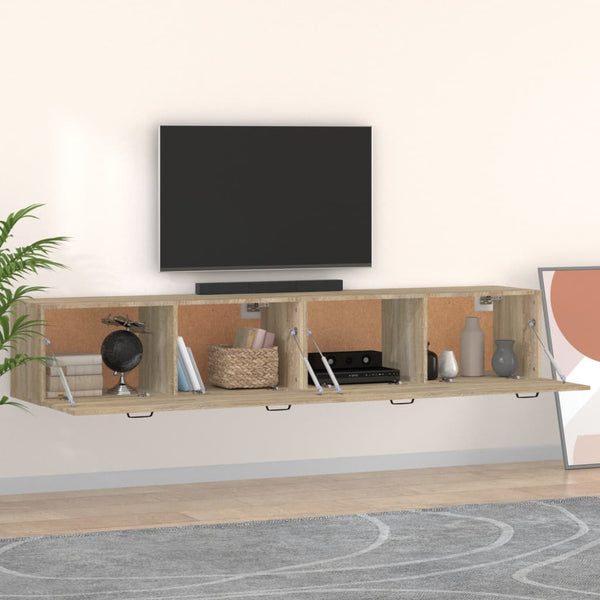 vidaXL Wall Cabinets 2 pcs. Sonoma Oak 100x36.5x35 cm Engineered Wood