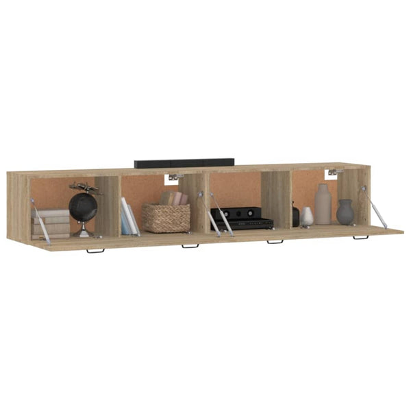 vidaXL Wall Cabinets 2 pcs. Sonoma Oak 100x36.5x35 cm Engineered Wood