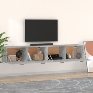 vidaXL Wall Cabinets 2 pcs. Concrete Grey 100x36.5x35 cm Engineered Wood