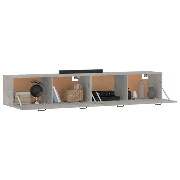 vidaXL Wall Cabinets 2 pcs. Concrete Grey 100x36.5x35 cm Engineered Wood