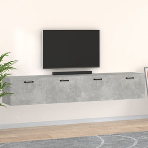 vidaXL Wall Cabinets 2 pcs. Concrete Grey 100x36.5x35 cm Engineered Wood