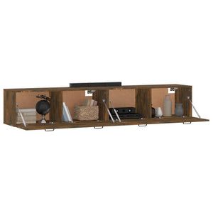 vidaXL Wall Cabinets 2 pcs. Smoked Oak 100x36.5x35 cm Engineered Wood