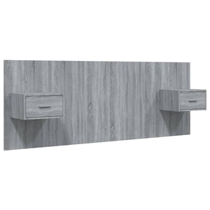 vidaXL Headboard with Bedside Tables Gray Sonoma Chipboard