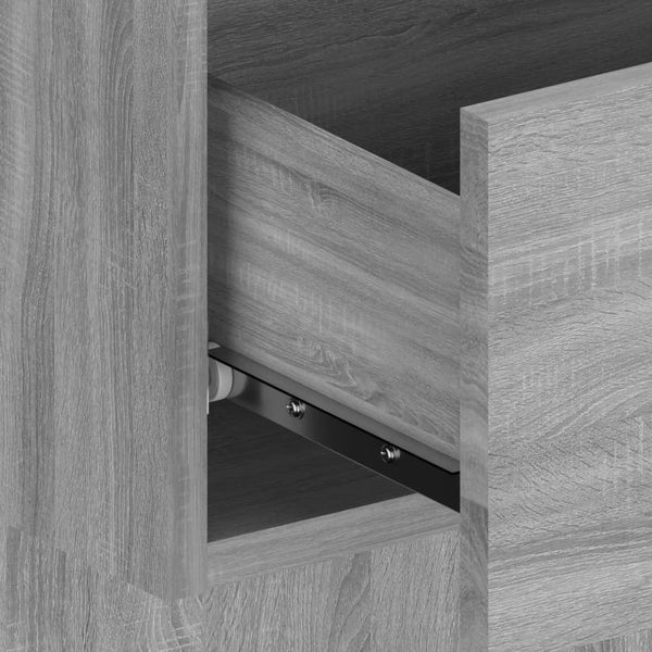 vidaXL Headboard with Bedside Tables Gray Sonoma Chipboard