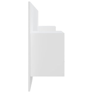 vidaXL Headboard with Bedside Tables White Engineered Wood
