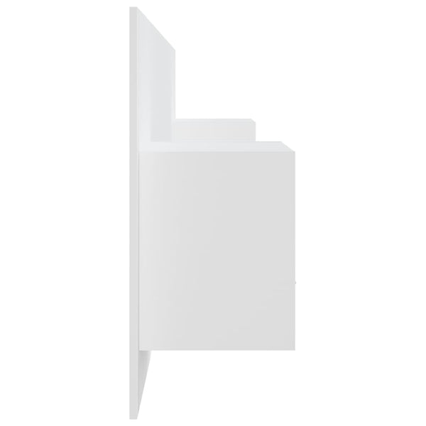 vidaXL Headboard with Bedside Tables White Engineered Wood
