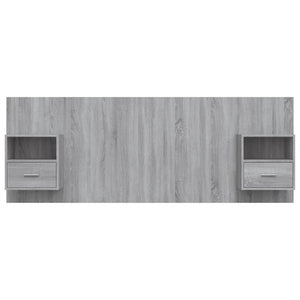 vidaXL Headboard with Bedside Tables Gray Sonoma Chipboard