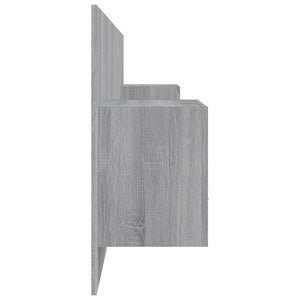 vidaXL Headboard with Bedside Tables Gray Sonoma Chipboard