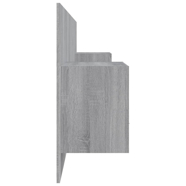 vidaXL Headboard with Bedside Tables Gray Sonoma Chipboard