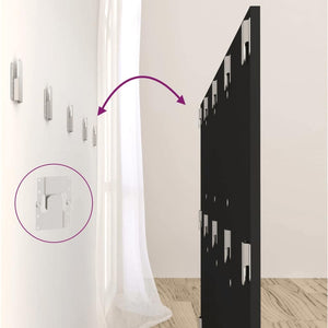 vidaXL Headboard with Bedside Tables Black Engineered Wood