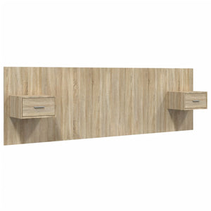 vidaXL Headboard with Nightstands Sonoma Oak Engineered Wood