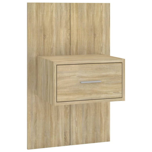 vidaXL Headboard with Nightstands Sonoma Oak Engineered Wood