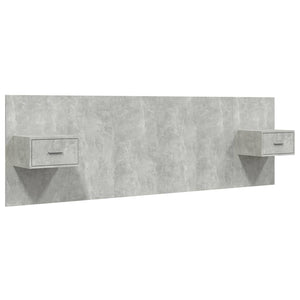 vidaXL Headboard with Nightstands Concrete Grey Engineered Wood