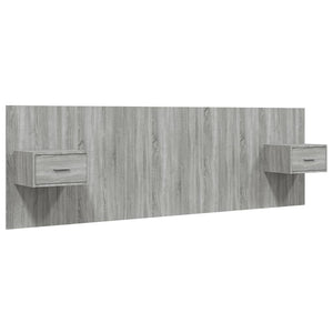 vidaXL Headboard with Bedside Tables Sonoma Grey Engineered Wood