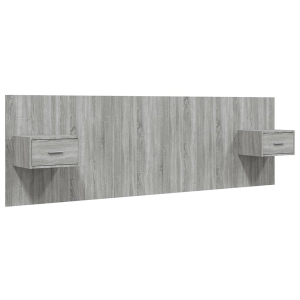 vidaXL Headboard with Bedside Tables Sonoma Grey Engineered Wood