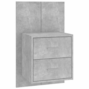 vidaXL Headboard with Nightstands Concrete Grey Engineered Wood
