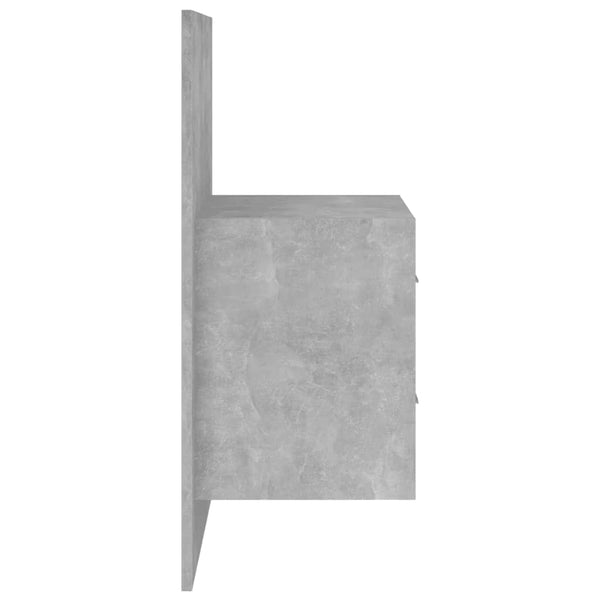 vidaXL Headboard with Nightstands Concrete Grey Engineered Wood