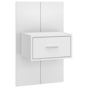 vidaXL Headboard with Bedside Tables White Engineered Wood