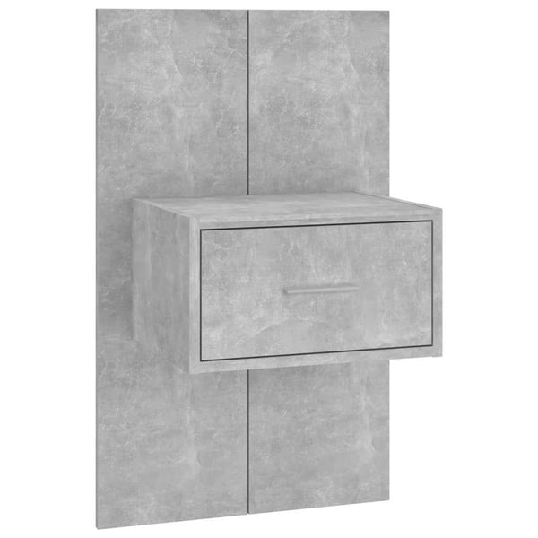 vidaXL Headboard with Nightstands Concrete Grey Engineered Wood