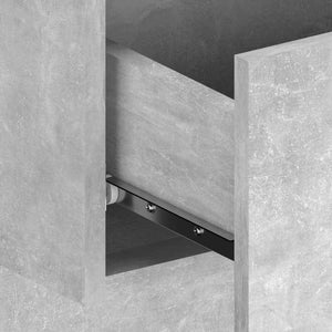 vidaXL Headboard with Nightstands Concrete Grey Engineered Wood