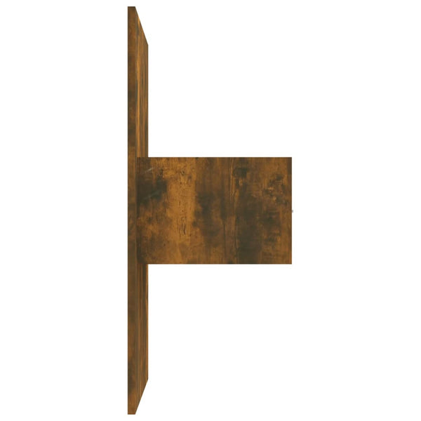 vidaXL Headboard with Bedside Tables Smoked Oak Engineered Wood