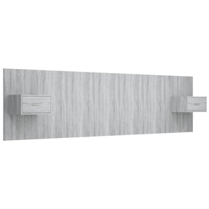 vidaXL Headboard with Bedside Tables Gray Sonoma Chipboard