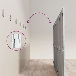vidaXL Headboard with Bedside Tables Gray Sonoma Chipboard
